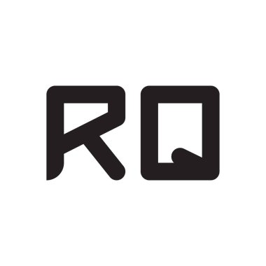 rq ilk harf vektör logo simgesi
