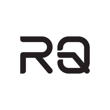 rq ilk harf vektör logo simgesi