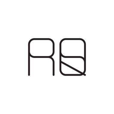 rq ilk harf vektör logo simgesi