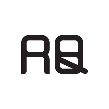 rq ilk harf vektör logo simgesi