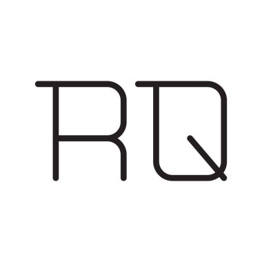 rq ilk harf vektör logo simgesi
