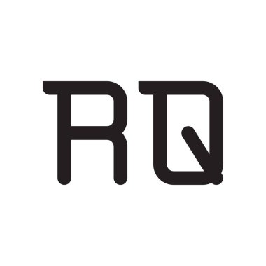 rq ilk harf vektör logo simgesi
