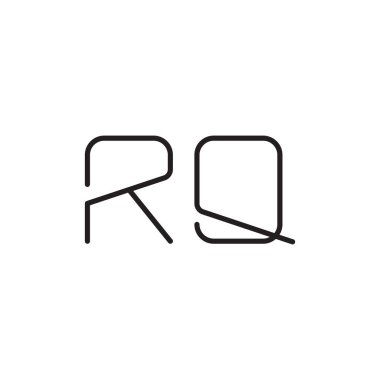 rq ilk harf vektör logo simgesi