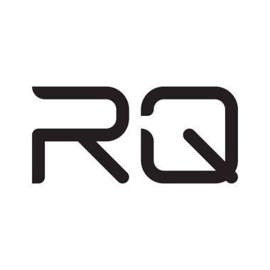 rq ilk harf vektör logo simgesi