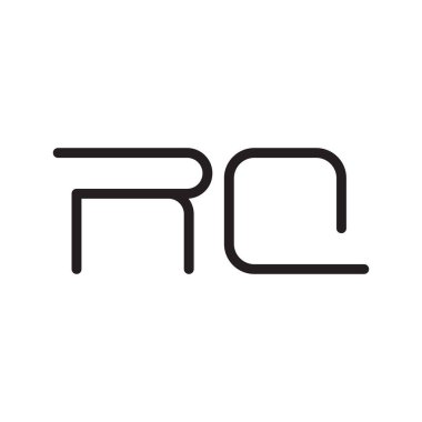 rq ilk harf vektör logo simgesi