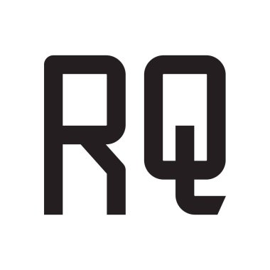 rq ilk harf vektör logo simgesi