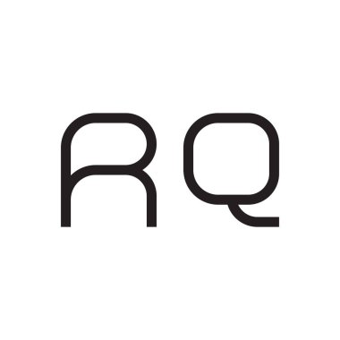 rq ilk harf vektör logo simgesi