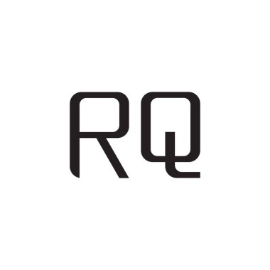 rq ilk harf vektör logo simgesi
