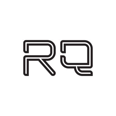 rq ilk harf vektör logo simgesi