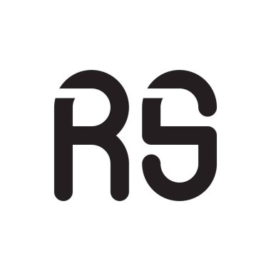 rs ilk harf vektör logosu simgesi