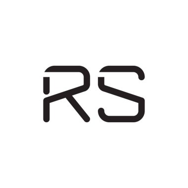 rs ilk harf vektör logosu simgesi