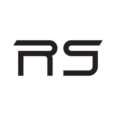 rs ilk harf vektör logosu simgesi