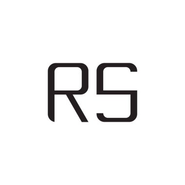 rs ilk harf vektör logosu simgesi