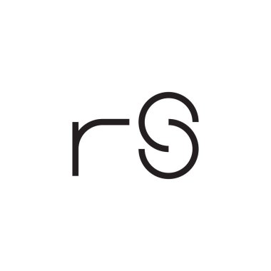 rs ilk harf vektör logosu simgesi