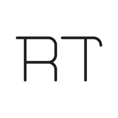 rt ilk harf vektör logosu simgesi