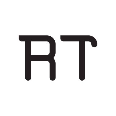 rt ilk harf vektör logosu simgesi