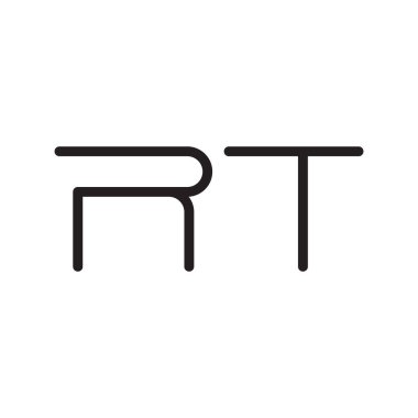 rt ilk harf vektör logosu simgesi