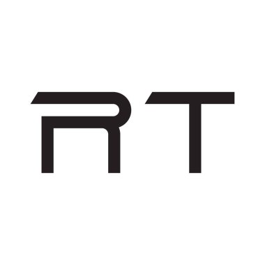 rt ilk harf vektör logosu simgesi