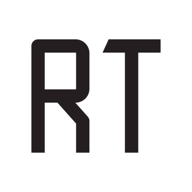 rt ilk harf vektör logosu simgesi