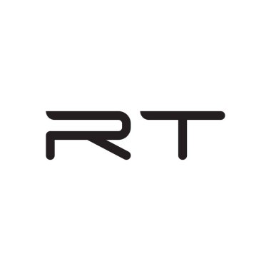 rt ilk harf vektör logosu simgesi