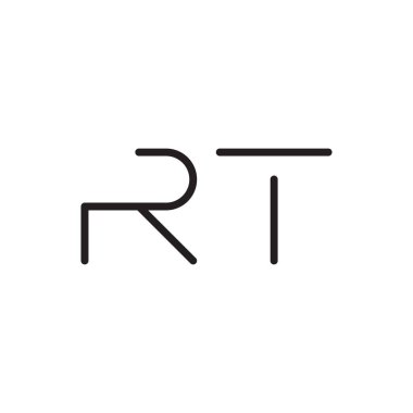 rt ilk harf vektör logosu simgesi