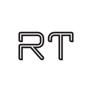 rt ilk harf vektör logosu simgesi