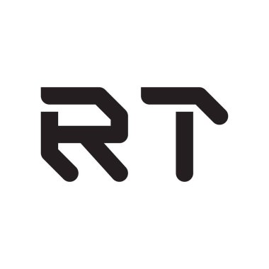 rt ilk harf vektör logosu simgesi