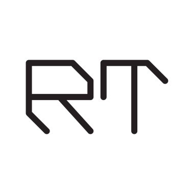 rt ilk harf vektör logosu simgesi