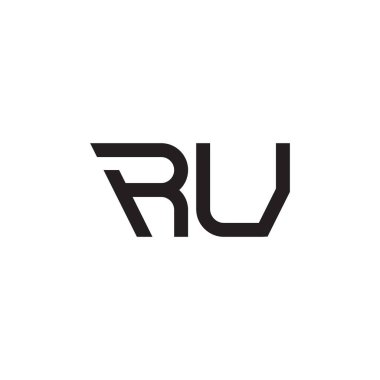 ru ilk harf vektör logo simgesi