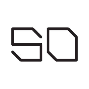 İlk harf vektör logo simgesi