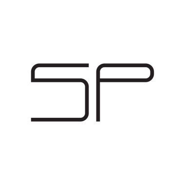 sp ilk harf vektör logo simgesi