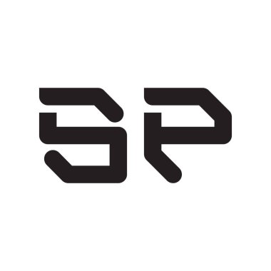 sp ilk harf vektör logo simgesi