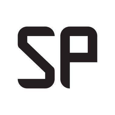 sp ilk harf vektör logo simgesi