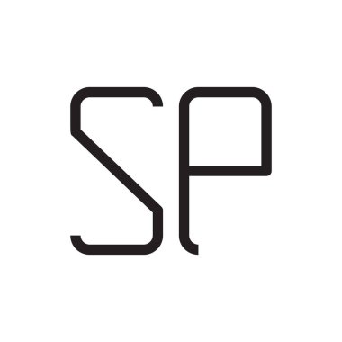 sp ilk harf vektör logo simgesi