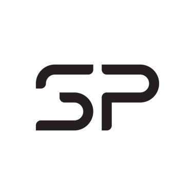 sp ilk harf vektör logo simgesi