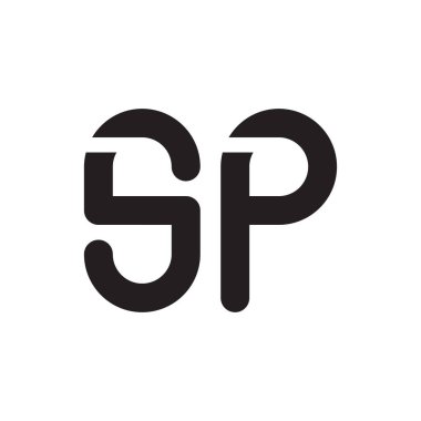 sp ilk harf vektör logo simgesi