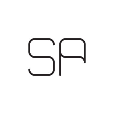 sp ilk harf vektör logo simgesi