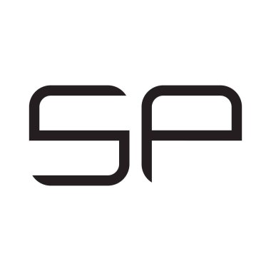 sp ilk harf vektör logo simgesi