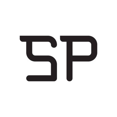 sp ilk harf vektör logo simgesi