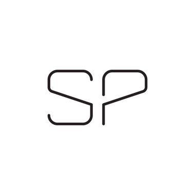 sp ilk harf vektör logo simgesi