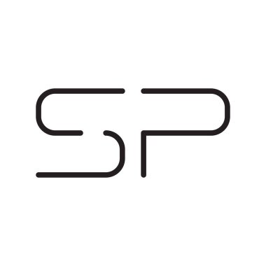 sp ilk harf vektör logo simgesi