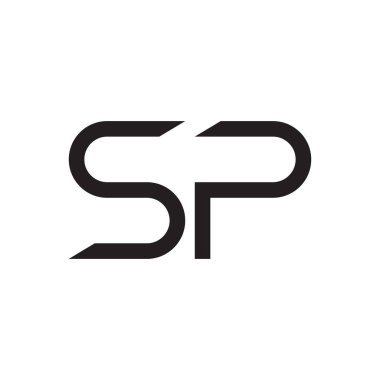 sp ilk harf vektör logo simgesi