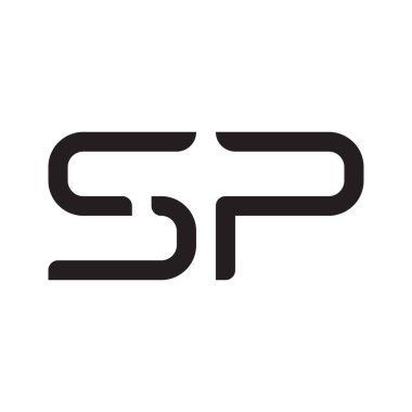 sp ilk harf vektör logo simgesi