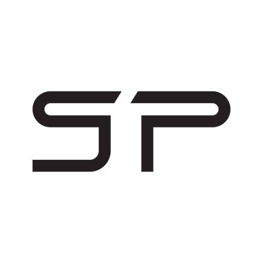 sp ilk harf vektör logo simgesi