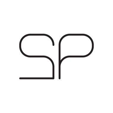sp ilk harf vektör logo simgesi