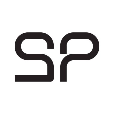 sp ilk harf vektör logo simgesi