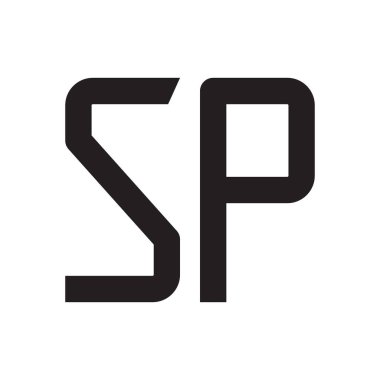 sp ilk harf vektör logo simgesi
