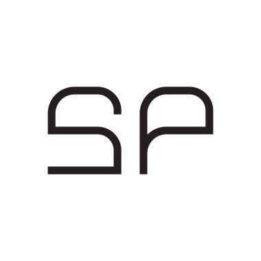 sp ilk harf vektör logo simgesi