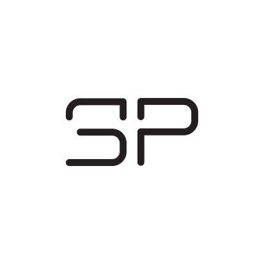 sp ilk harf vektör logo simgesi