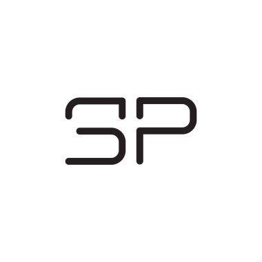 sp initial letter vector logo icon clipart
